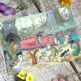 Postcard- Catching the Train - Molly Brett