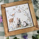 Sweet Mini Rustic Picture - Woodland Friends