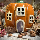 Adorable Ceramic Pumpkin House