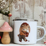 12oz Enamel Mug - Bunny Planting