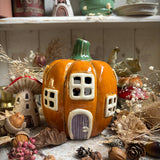Adorable Ceramic Pumpkin House