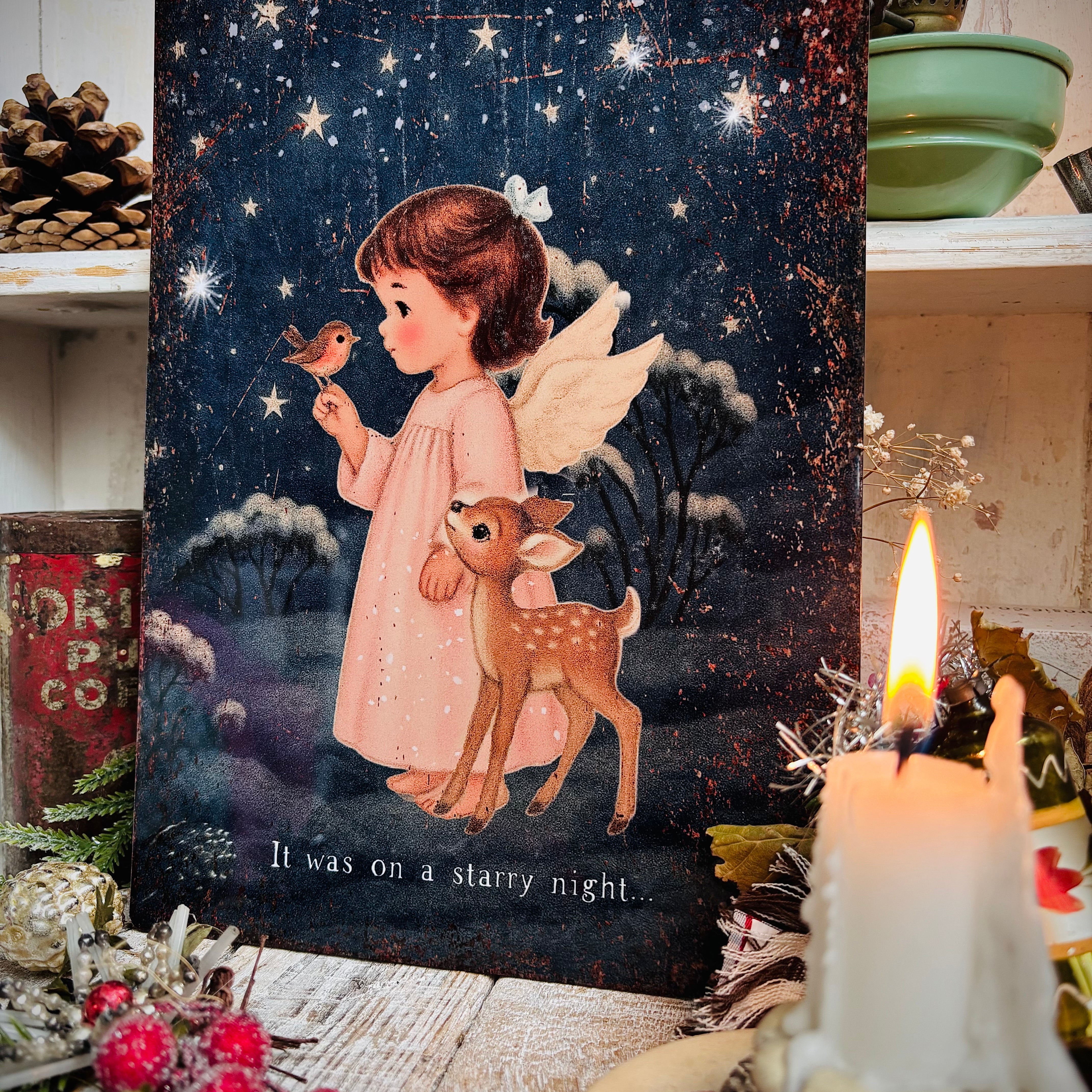 Aluminium Sign - It Was On A Starry Night