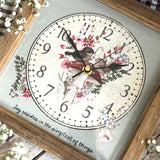 Sweet Rustic Little Birds Clock
