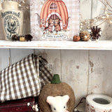 Aluminium Sign - Hello Autumn Pumpkin Mice - Autumn 25