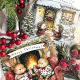 Adorable Vintage Inspired Christmas Cards, Pack of Ten #C1