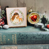 Vintage Style Christmas Bauble In Cute Box - Christmas Light - Green Heart Bauble