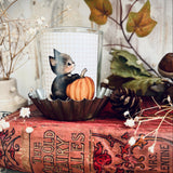 Sweet Votive Candle Holder - Little Black Cat - Halloween 25