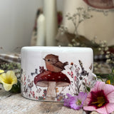 Sweet Little Ceramic Tea Light Holder - Robin