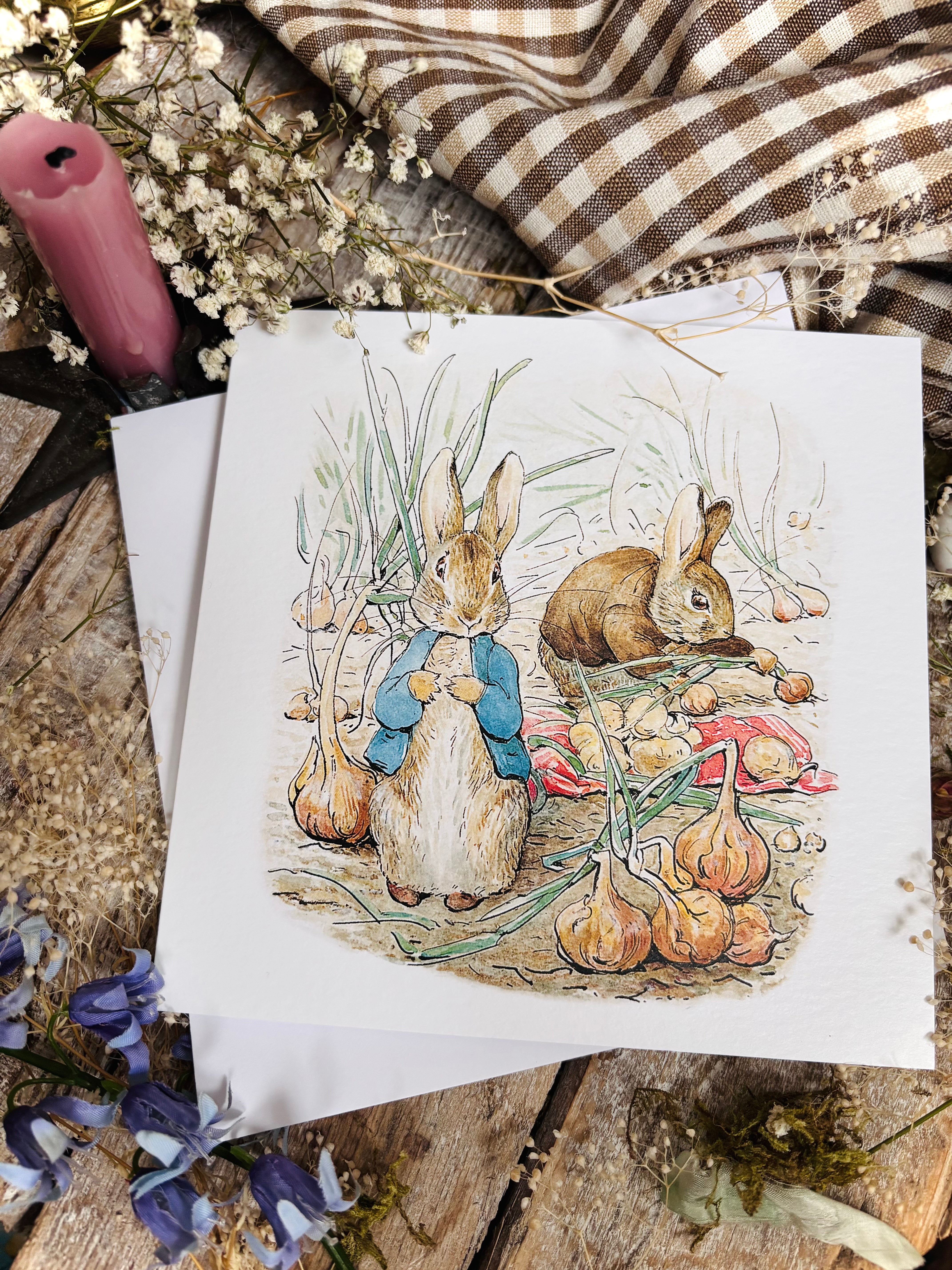 Beatrix Potter - Peter Rabbit & Benjamin Greetings Card KWH048 – Ava ...