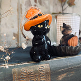 Vintage Inspired Halloween Black Cat