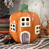 Adorable Ceramic Pumpkin House