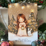 Christmas A4 Wooden Picture Board - Have Yourself A Merry Little Christmas