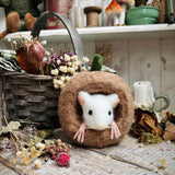 Adorable Felt Mouse In Pumpkin (Brown)