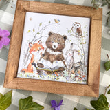 Sweet Mini Rustic Picture - A Little Woodland Reading