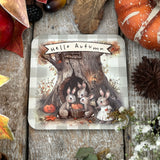 Cute Coaster - Hello Autumn Bunnies