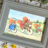 The Bicycle Ride - Margaret Tempest - Framed Postcard