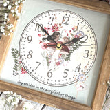 Sweet Rustic Little Birds Clock
