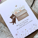 Cat Wishes - A6 Card - Here’s To A Day Of Naps, Food And Doing Exactly As You Please