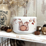 Sweet Little Ceramic Tea Light Holder - Pumpkin Mice - Autumn 25