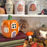 Adorable Ceramic Pumpkin House