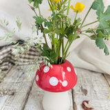 Sweet Little Toadstool Bud Vase