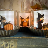Sweet Votive Candle Holder - Little Black Cat - Halloween 25