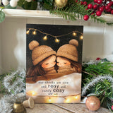 Christmas A5 Wooden Picture Board - Our Cheeks Are Nice And Rosy