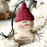 Cuddle Weather Snowman Tree Ornament