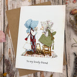 Holly Hobbie A6 Greeting Card - Lovely Friend