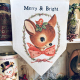 Merry & Bright Little Deer Pennant Decoration