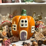 Adorable Ceramic Pumpkin House