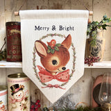 Merry & Bright Little Deer Pennant Decoration