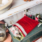 Adorable Little Felt Mice In Bed Decoration