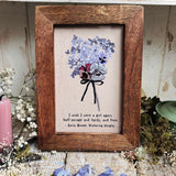 Wuthering Heights Quote - I Wish I Was A Girl Again - Framed Picture