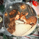 Christmas Tin - Girl and Deer