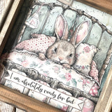 Rustic Cute Canvas Picture - Absolutely Ready For Bed