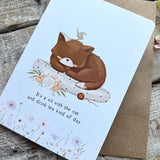 Cat Wishes - A6 Card- Sit With The Cat And Drink Tea