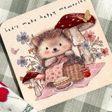Cute Coaster - Little Hedgehog- Let’s Make Happy Memories