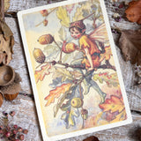 Flower Fairies Wooden Postcard - Acorn Fairy