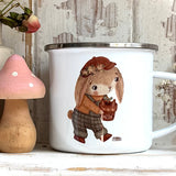 12oz Enamel Mug - Bunny Planting