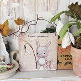 Aluminium Sign - Snowdrop Season Bunny