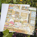 Brambly Hedge - Picnic Preparations  - Have A Wonderful Birthday Greeting Card OBH310