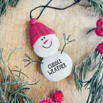 Cuddle Weather Snowman Tree Ornament