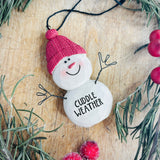 Cuddle Weather Snowman Tree Ornament