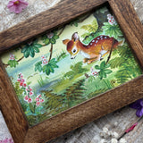 Deer Under A Horsechestnut Tree - Margaret Lynes - Framed Postcard