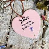Sweet Little Ceramic Heart - Mum