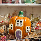 Adorable Ceramic Pumpkin House