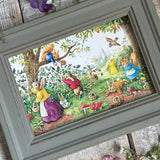 Picking Blacberries, Racey Helps, 6x4" Framed Postcard