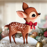 Cute Christmas Deer Cut Out, Vintage Diecut Style