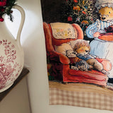 Cotton Tea Towel - Foxwood Tales Christmas - Cosy By The Fire